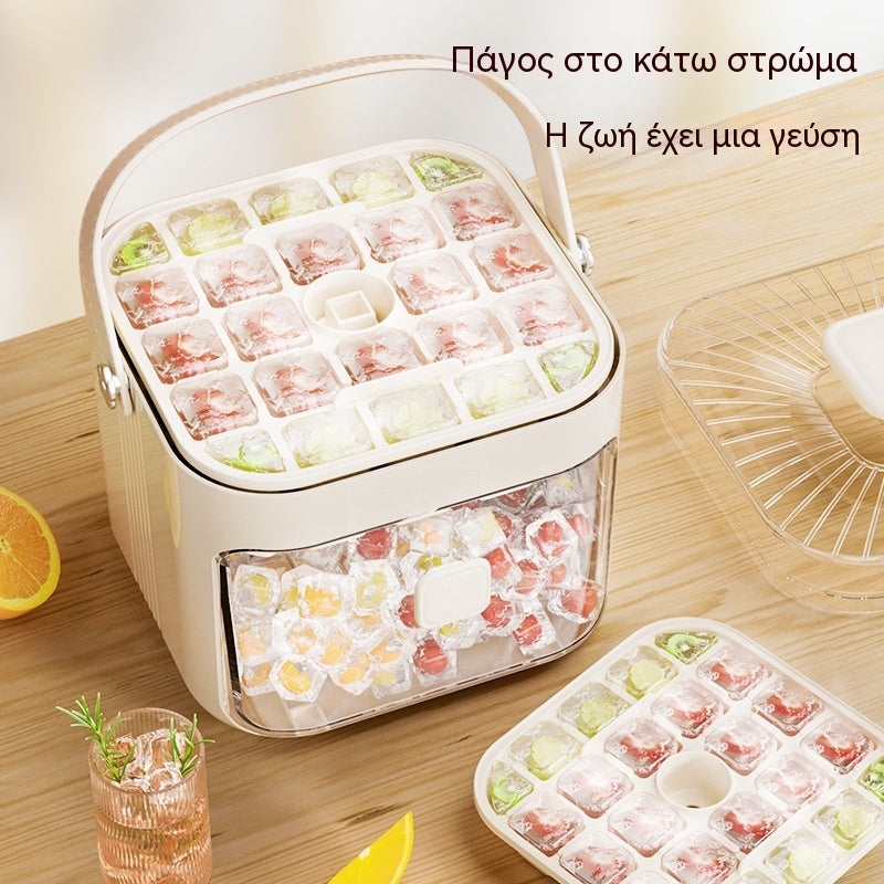 【30%OFF】🥤🧊  Παγομηχανή με λειτουργία αποθήκευσης πάγου: φτιάχνει 48 παγάκια ταυτόχρονα, καπάκι που δεν στεγανοποιεί. Στοιβάζεται, εξοικονομεί χώρο.  🏖️✅