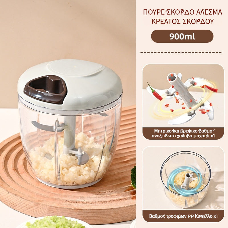 🧄✨Πολυλειτουργικός κόφτης σκόρδου | Τραβάς και κόβει αμέσως