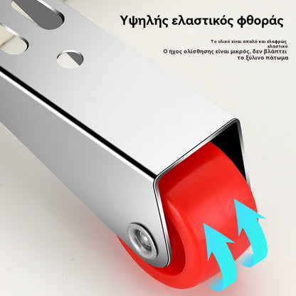 【10 τεμάχια】【 5 κόκκινα + 5 μαύρα + 20 βίδες】——€24🚪 Στήριγμα Συρόμενης Πόρτας με Τροχούς – Αθόρυβη, Ρυθμιζόμενη και Εύκολη στην Εγκατάσταση 🔧