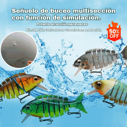 【30%OFF】🔥5 στοιχεία🎣🐟Τμηματοποιημένο βιονικό δόλωμα ψαριών
