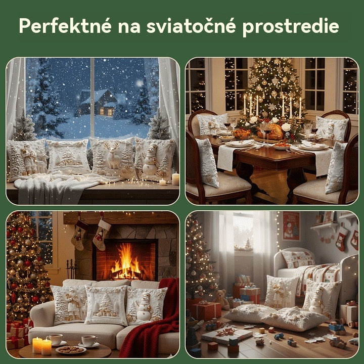 【Σετ 4 τεμαχίων】23 ευρώ🎅Χριστουγεννιάτικες εκπτώσεις 49%🎄Μαξιλαροθήκη με χριστουγεννιάτικο θέμα 【Σετ 4 τεμαχίων】