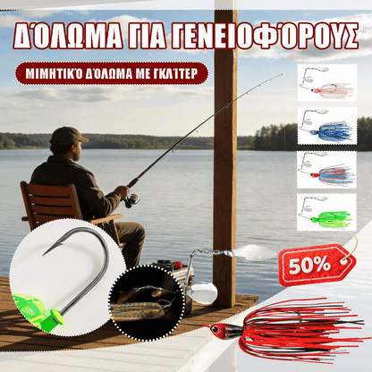 【26€】1 σετ των 5 τεμαχίων / ένα από κάθε χρώμα--Δόλωμα Spinnerbait από σύρμα σιλικόνης 23 γρ. - Βιομιμητικό τεχνητό δόλωμα