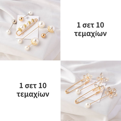 👍【22 ευρώ】👍Παντελόνι με κουμπιά από πέρλες στη μέση και καρφίτσα από πέρλες για την αποφυγή δυσλειτουργιών στην γκαρνταρόμπα.