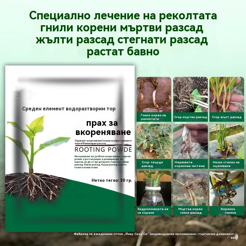 🌱🌷【Αγοράστε 5, λάβετε 5 δωρεάν】Σκόνη ταχείας ριζοβολίας, παράγοντας ριζοβολίας φυτών, σύνθετο λίπασμα ταχείας δράσης