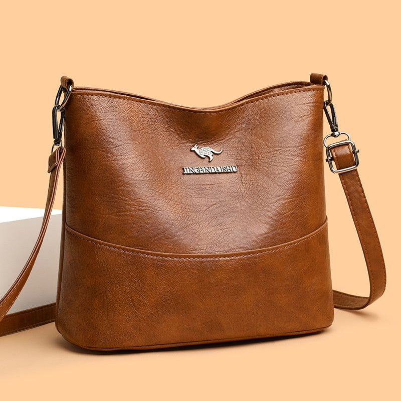 👜👜Τσάντα ώμου/χιαστί μεγάλης χωρητικότητας από γνήσιο δέρμα