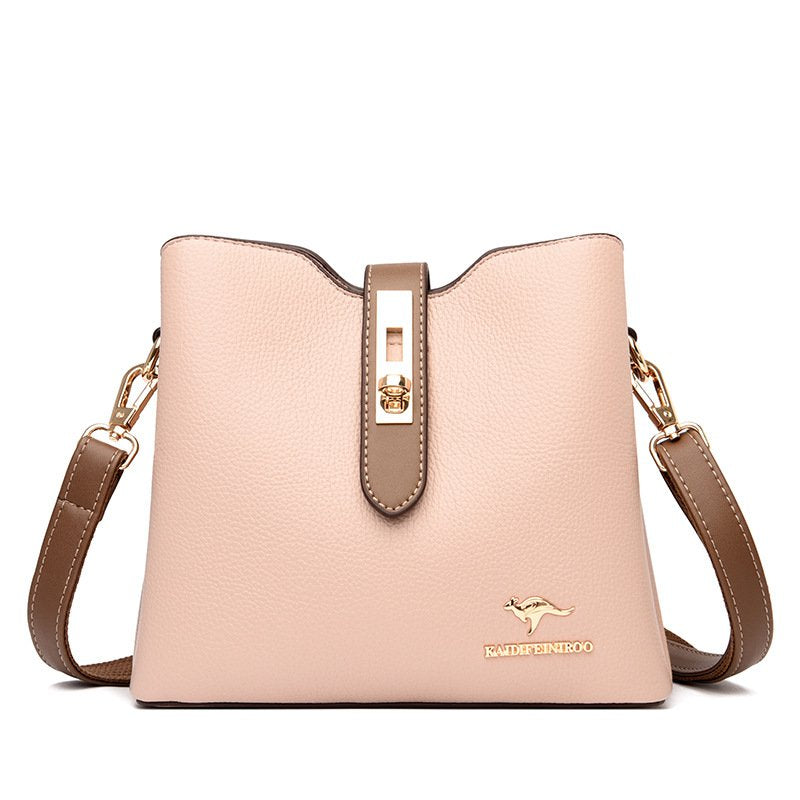 👜Τσάντα ώμου μεγάλης χωρητικότητας από μαλακό ανάγλυφο δέρμα