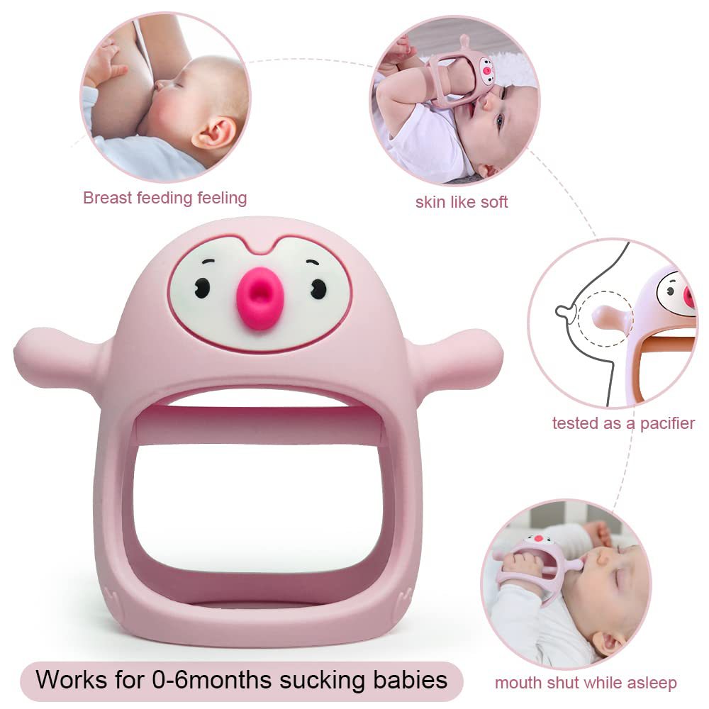 💝👼Οδοντοφυΐα σιλικόνης για μωρά από 0 έως 12 μηνών, 🍼Πιπίλα χειρός για θηλασμό