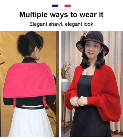 🔥Φθινόπωρο και χειμώνα νέο μαλακό πλεκτό ζεστό ζακέτα σάλι