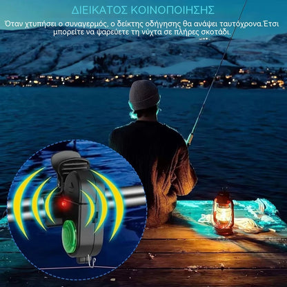 🔥4 τεμάχιο 26 ευρώ🎣Συναγερμός δαγκώματος ψαρέματος με φως LED