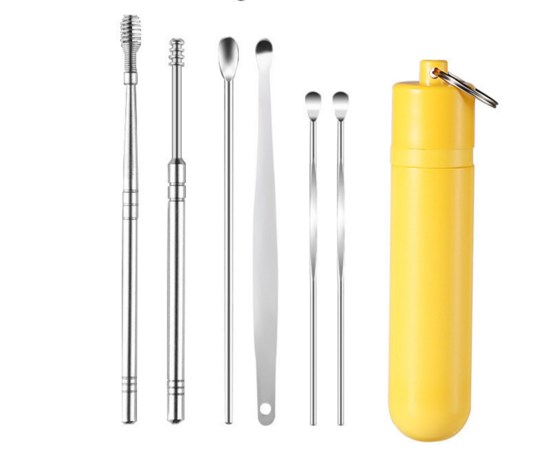 【Αγοράστε 1 και πάρτε 1 δωρεάν】Δύο για €22【11 ευρώ ανά τεμάχιο】👂Σετ εργαλείων αφαίρεσης κεριού αυτιών 6 τεμαχίων με σωλήνα αποθήκευσης | Πλήρες σετ φροντίδας αυτιών – Εργαλείο έξι σε ένα! 👂