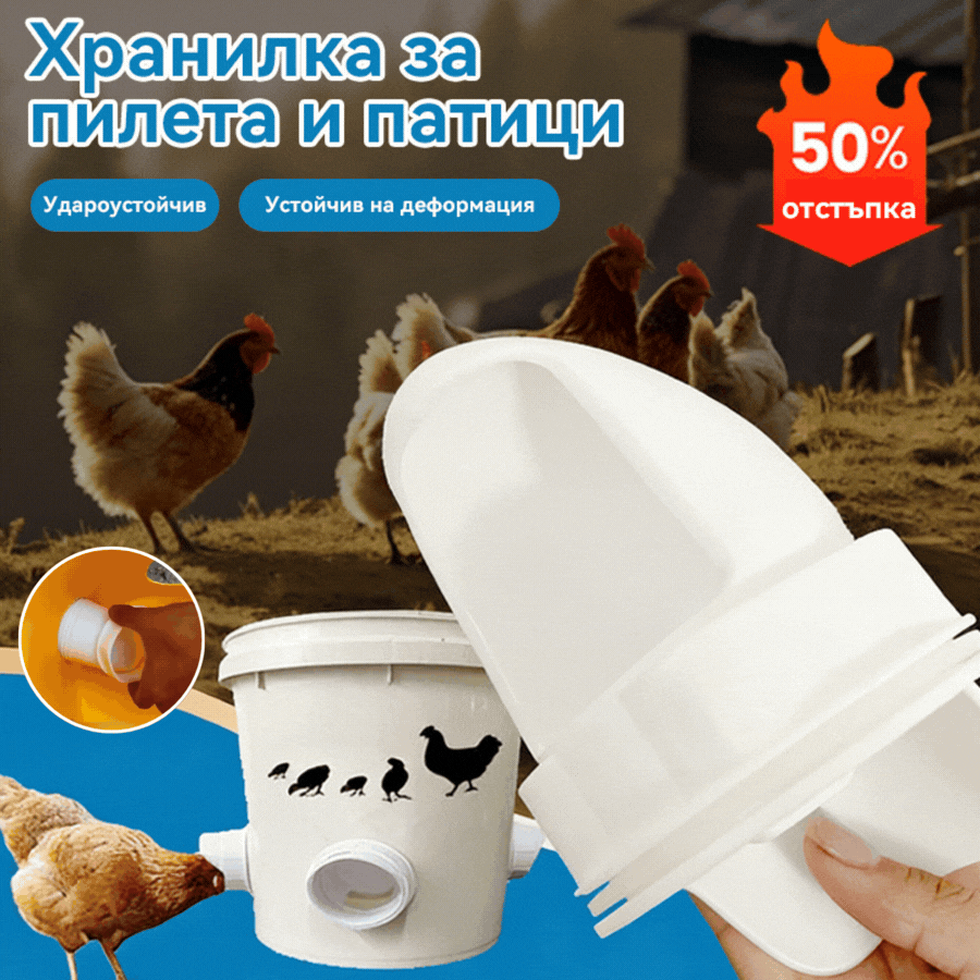 🐓【10 τροφοδότες + ανοιχτήρι τρύπας】Αυτόματος τροφοδότης κοτόπουλου, πάπιας και χήνας