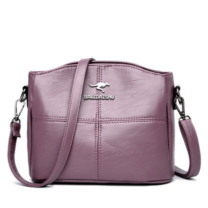 🔥👜👜 Νέα τσάντα ώμου από γνήσιο δέρμα, ρετρό χειροποίητη, μοντέρνα και ευέλικτη.