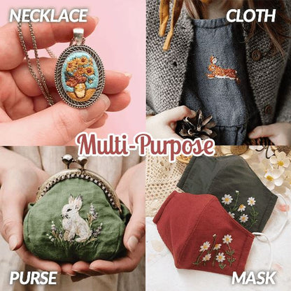 【17 PCS】🪡👌Σετ εργαλείων πλεξίματος και κεντήματος DIY