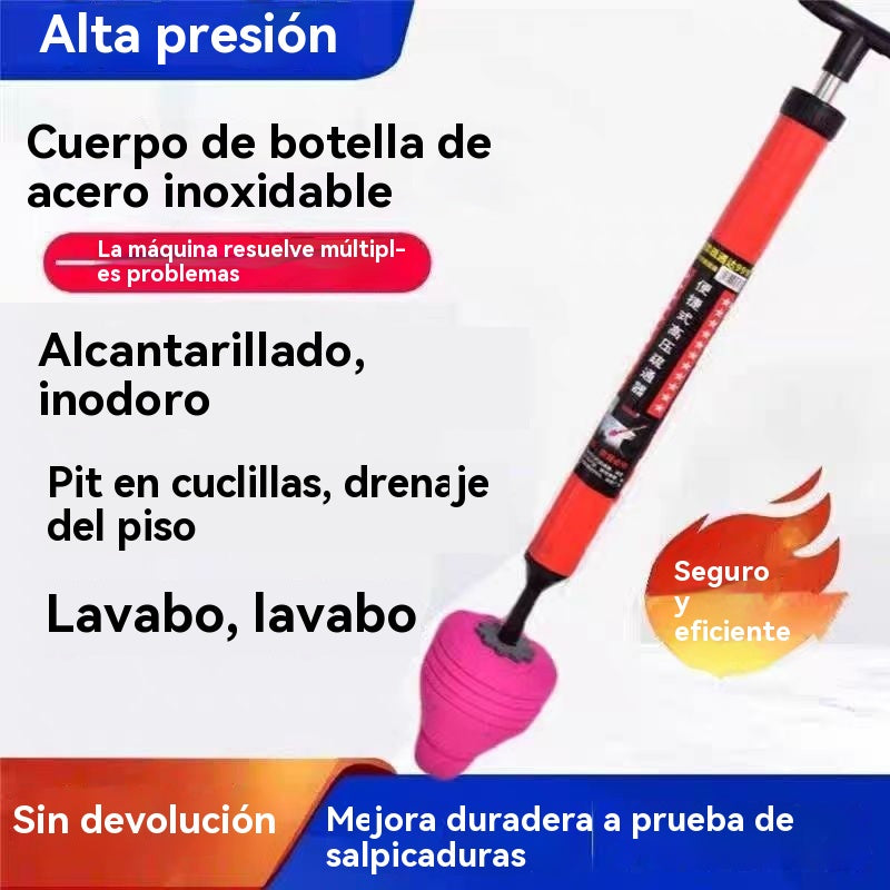 🚽Desatascador de inodoro resistente: potente succión, diseño antisalpicaduras, duradero y fácil de guardar.🧹