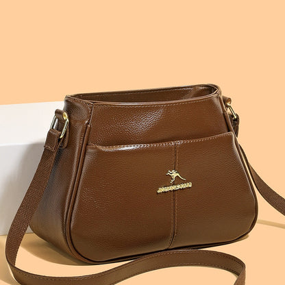 👜👜Νέα τσάντα χιαστί από γνήσιο δέρμα για την άνοιξη του 2026. Τσάντα ώμου μεγάλης χωρητικότητας.