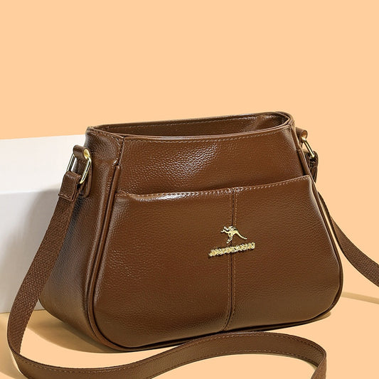 👜👜Νέα τσάντα χιαστί από γνήσιο δέρμα για την άνοιξη του 2026. Τσάντα ώμου μεγάλης χωρητικότητας.