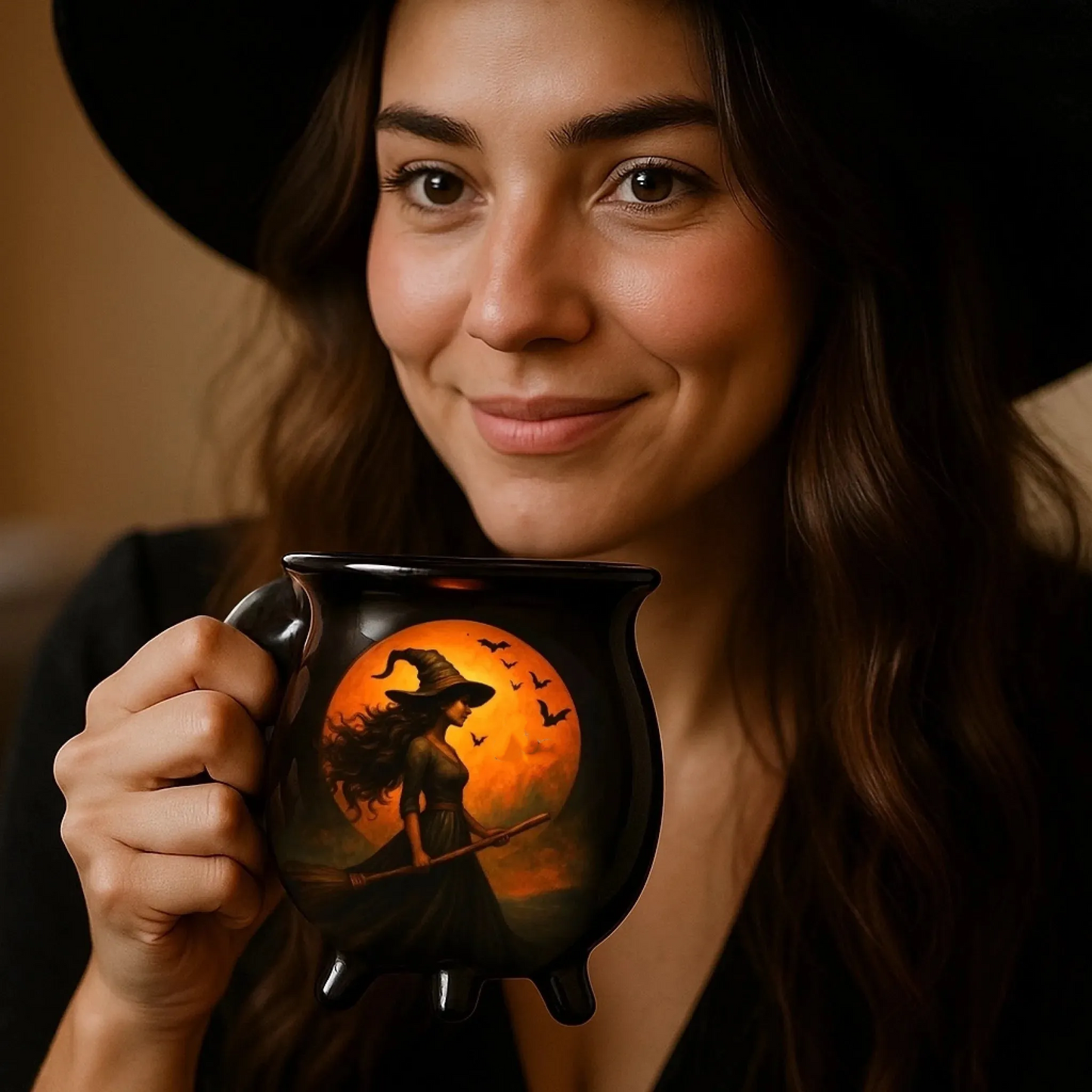 🧙‍♀️🎃🔥🔥Δημιουργική και μοναδική κούπα με πολύτιμους λίθους σε σχήμα καζάνι μάγισσας