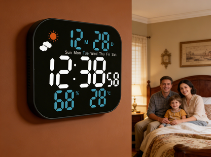 🕰️Πάνω από 50.000 τεμάχια πουλήθηκαν! 🛏️ 40% έκπτωση για περιορισμένο χρονικό διάστημα! Ψηφιακό ρολόι για το σπίτι και το γραφείο: ξυπνήστε απαλά και ξεχάστε τα ενοχλητικά ξυπνητήρια! Ρυθμιζόμενη φωτεινότητα, αθόρυβη λειτουργία τη νύχτα. 🌙