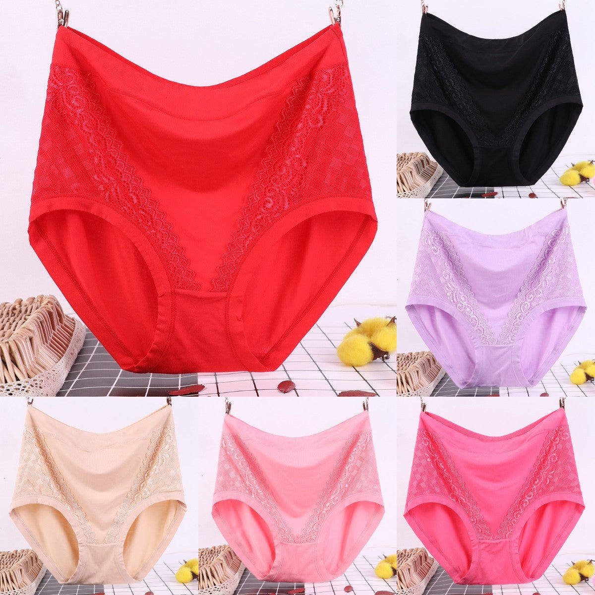 🔥【Αγοράστε 3, λάβετε 3 δωρεάν】 (6 τεμάχια) Τελευταία μέρα - 50% έκπτωση - Αντιβακτηριδιακό ψηλόμεσο εσώρουχο αδυνατίσματος της κοιλιάς