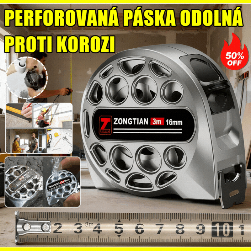 🏗️⚙️📏🔥Μετροταινία από κοίλο ατσάλι υψηλής ποιότητας, αδιάβροχη, αντικραδασμική, υψηλής ακρίβειας από ανοξείδωτο ατσάλι, πλενόμενη.