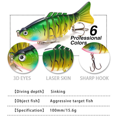 🎣🐟Βιομιμητικό δόλωμα ψαριών πολλαπλών τμημάτων