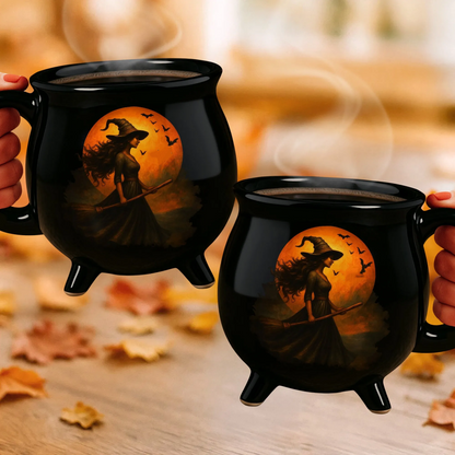 🧙‍♀️🎃🔥🔥Δημιουργική και μοναδική κούπα με πολύτιμους λίθους σε σχήμα καζάνι μάγισσας
