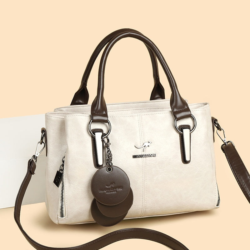👜👜Τσάντα ώμου/χιαστί μεγάλης χωρητικότητας από γνήσιο δέρμα αγελάδας