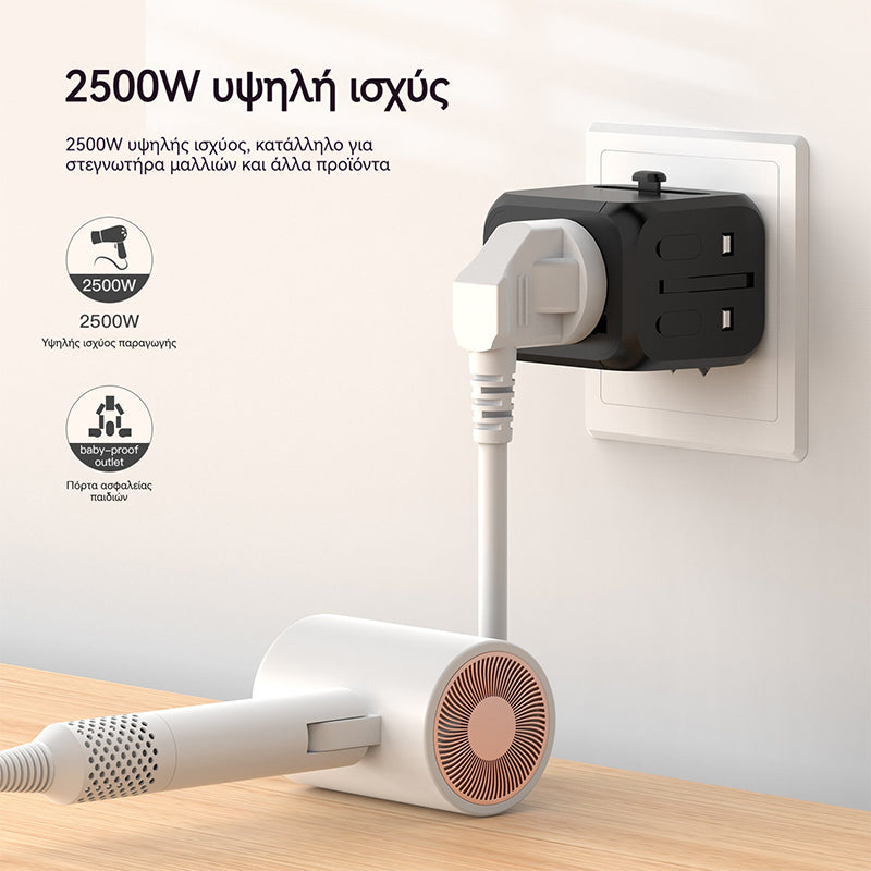🔌🔋✈️🔥DIY Διεθνής πολυλειτουργικός μετατροπέας πρίζας
