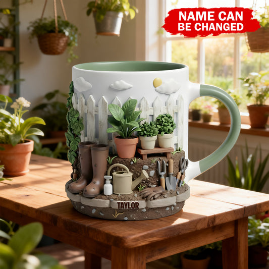 🌱☕Κούπα καφέ με θέμα τον κήπο - το τέλειο δώρο για τους λάτρεις της κηπουρικής!