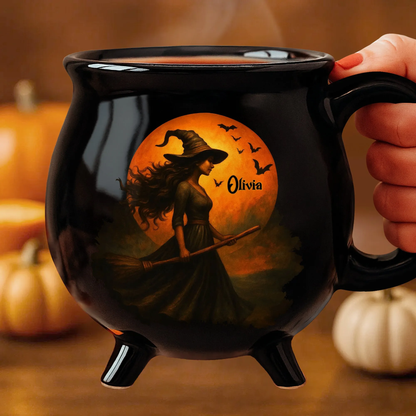🧙‍♀️🎃🔥🔥Δημιουργική και μοναδική κούπα με πολύτιμους λίθους σε σχήμα καζάνι μάγισσας