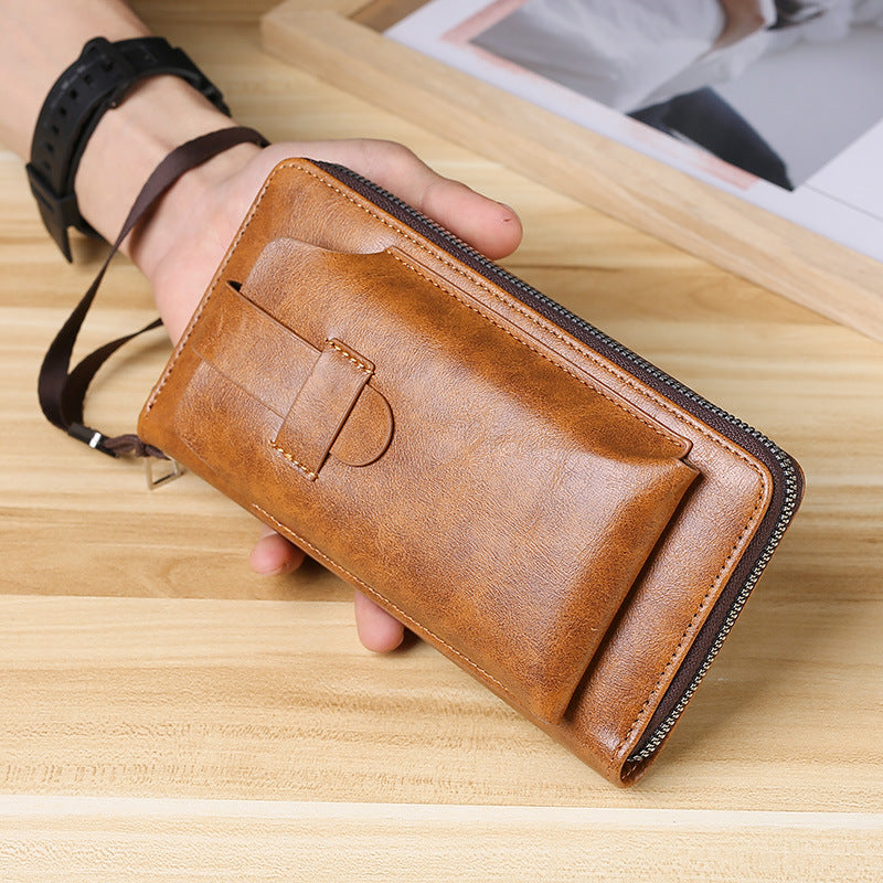 【30%OFF】】💼🔥Αγοράστε 1 και πάρτε 1 δωρεάν🔥Πολυλειτουργικό πορτοφόλι για άνδρες, χειροποίητο από γνήσιο δέρμα, σε νέο στυλ
