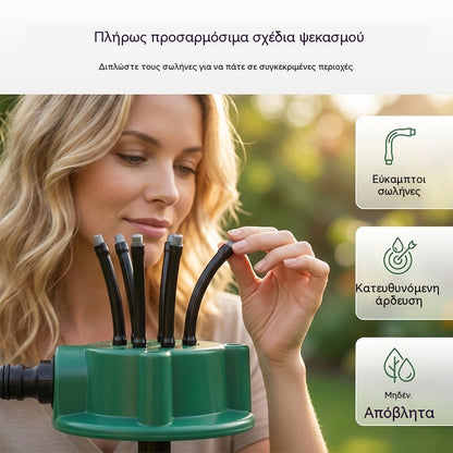 ✨ Αυτόματο ποτιστικό κήπου πολλαπλών κεφαλών 360°