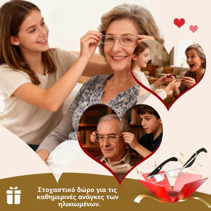 🔥Πτυσσόμενα γυαλιά ανάγνωσης με αντι-μπλε φως και θήκη