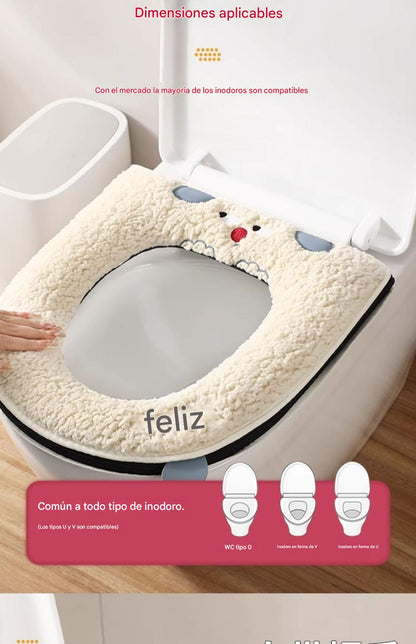 🔥🚽🔥 2 τεμάχια μόνο με 26€✅Αγοράστε 1 και πάρτε 1 δωρεάν🎁Ζεστά χειμωνιάτικα καλύμματα τουαλέτας με επένδυση από φλις