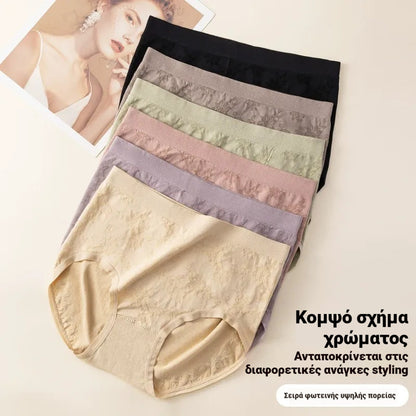 🩲【5 τεμάχια】💖【M-6XL】Εσώρουχα με ψηλή μέση για μεσήλικες και ηλικιωμένες γυναίκες