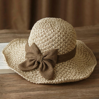 🎀 50% έκπτωση 👒 | Ρετρό ψάθινο καπέλο με παπιγιόν – πτυσσόμενο και αναπνεύσιμο, απαραίτητο για το καλοκαίρι