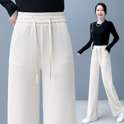 👖【40-110 KG】Νέα γυναικεία ελαστικά παντελόνια με φαρδιά μπατζάκια