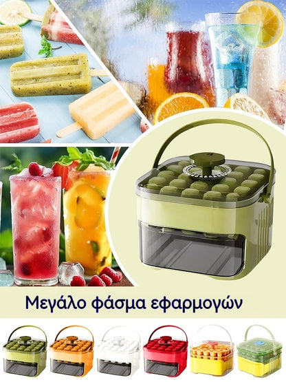 🔥 Φόρμα Παγωτού για Κατάψυξη 🧊 Απλώς πιέστε τη φόρμα πάγου για να φτιάξετε παγάκια.