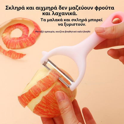 🔪 Ανοξείδωτος αποφλοιωτής κουζίνας – εύκολο καθάρισμα πατάτας & λαχανικών! 🥔