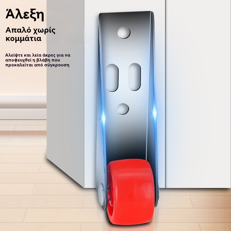 【10 τεμάχια】【 5 κόκκινα + 5 μαύρα + 20 βίδες】——€24🚪 Στήριγμα Συρόμενης Πόρτας με Τροχούς – Αθόρυβη, Ρυθμιζόμενη και Εύκολη στην Εγκατάσταση 🔧