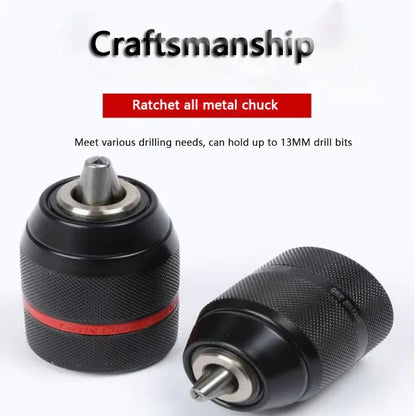 【30%OFF】【Αγοράστε μια, πάρτε μια δωρεάν】Ηλεκτρικό τσοκ τρυπανιού με αυτόματη τάνυση 1,5-13 mm