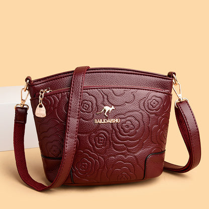 👜✨Δερμάτινη τσάντα με ανάγλυφο σχέδιο | Κομψότητα για κάθε εμφάνιση