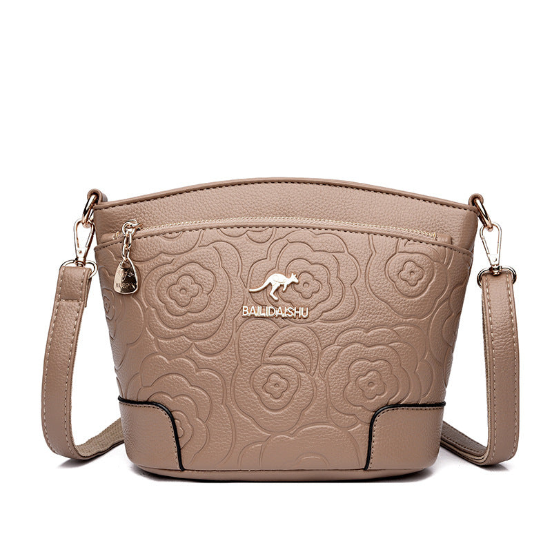 👜✨Δερμάτινη τσάντα με ανάγλυφο σχέδιο | Κομψότητα για κάθε εμφάνιση