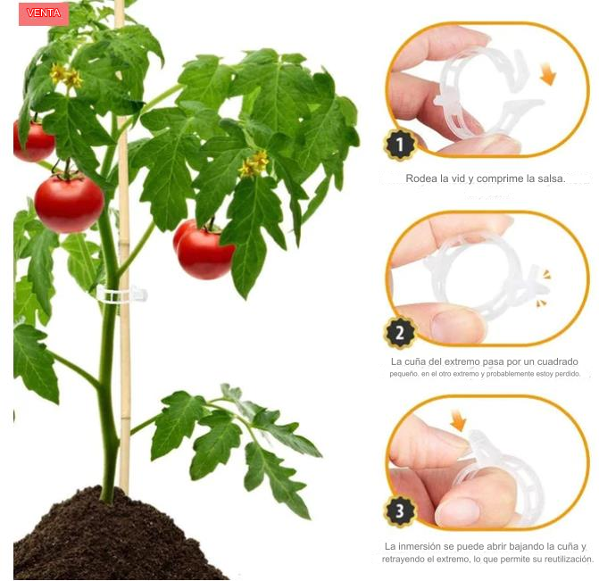 🍅🌺【200 τεμάχια】Πλαστικά στηρίγματα για φυτά, για διακόσμηση λαχανόκηπου σε θερμοκήπιο