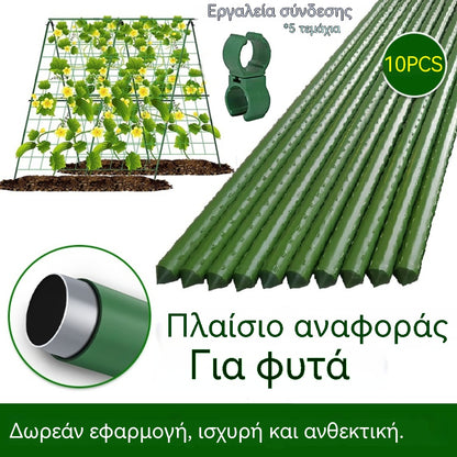 🌱🌱🌱Πλαίσιο αναρρίχησης αμπέλου: παχύς χαλύβδινος σωλήνας επικαλυμμένος με πλαστικό