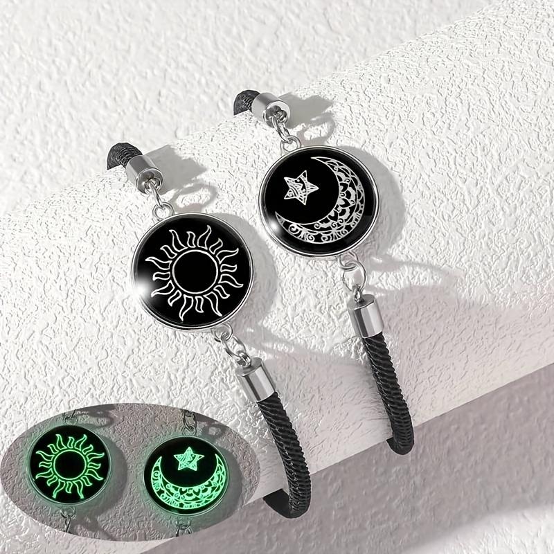 🎁 4 είδη για 24 ευρώ💖Σετ 2 βραχιόλια με τον Ήλιο και τη Σελήνη – Λαμπερά κοσμήματα για ζευγάρια για αγάπη από απόσταση