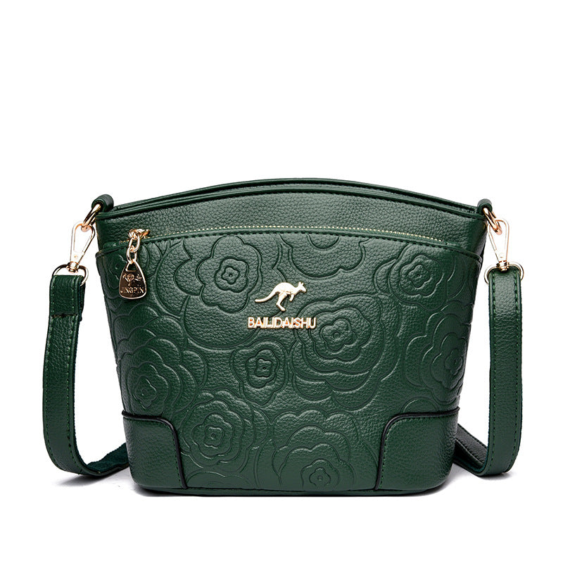 👜✨Δερμάτινη τσάντα με ανάγλυφο σχέδιο | Κομψότητα για κάθε εμφάνιση