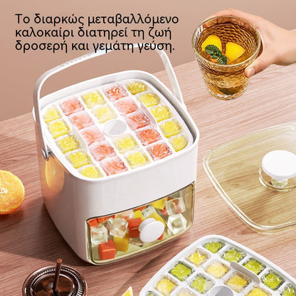 【30%OFF】💞Οι πωλήσεις ξεπέρασαν τις 50.000! 💥🥤🧊 50% έκπτωση! Παγομηχανή με λειτουργία αποθήκευσης πάγου: φτιάχνει 48 παγάκια ταυτόχρονα, καπάκι με προστασία από διαρροές 🏖️✅