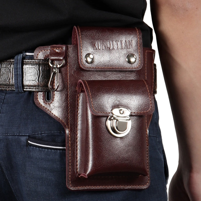 🔥Προσφορά περιορισμένης διάρκειας!!!🔥Πολυλειτουργική δερμάτινη τσάντα μέσης για άνδρες