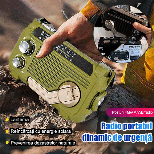 🔥🏕️Φορητός πολυχρηστικός φακός ραδιοφώνου AM